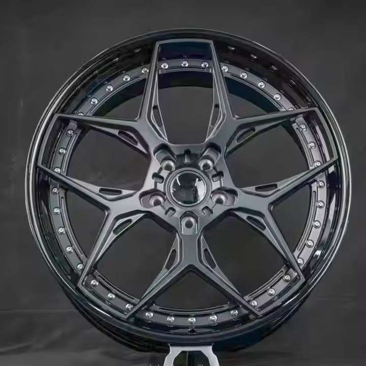 Forged Wheel Rim 20-24 Inch For Passenger Car Black Super Light Forged 6061 Aluminum Alloy Wheels Rim For Crown VW Golf Lexus RC