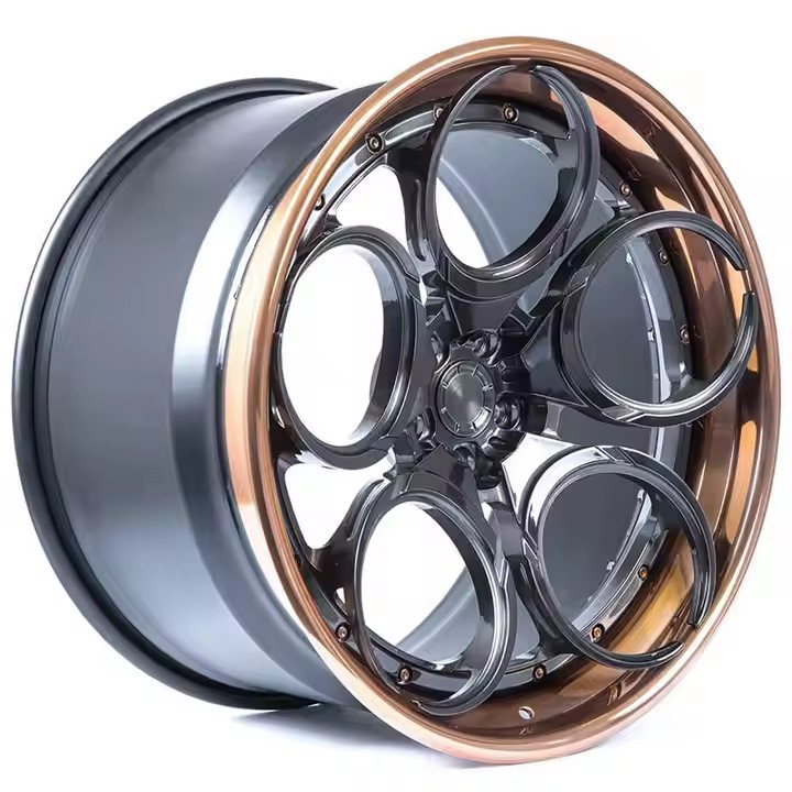 Bright Grey Circular Spoke Wheel Rims 18 19 20 21 22 Inch 5x114.3 Aluminum Alloy 3 Piece Forged Wheel Rims For Ferrari 488 GTB