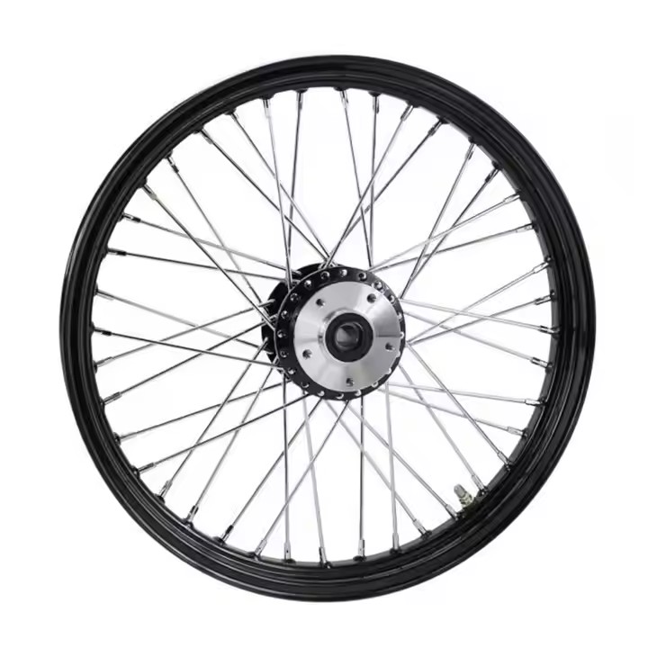 Old Steel Custom Chrome Sopkes Black Motorcycle Rims 21 Inch 21x3 21x3.5 Front 40 Spokes Motorcycle Wheels For Harley