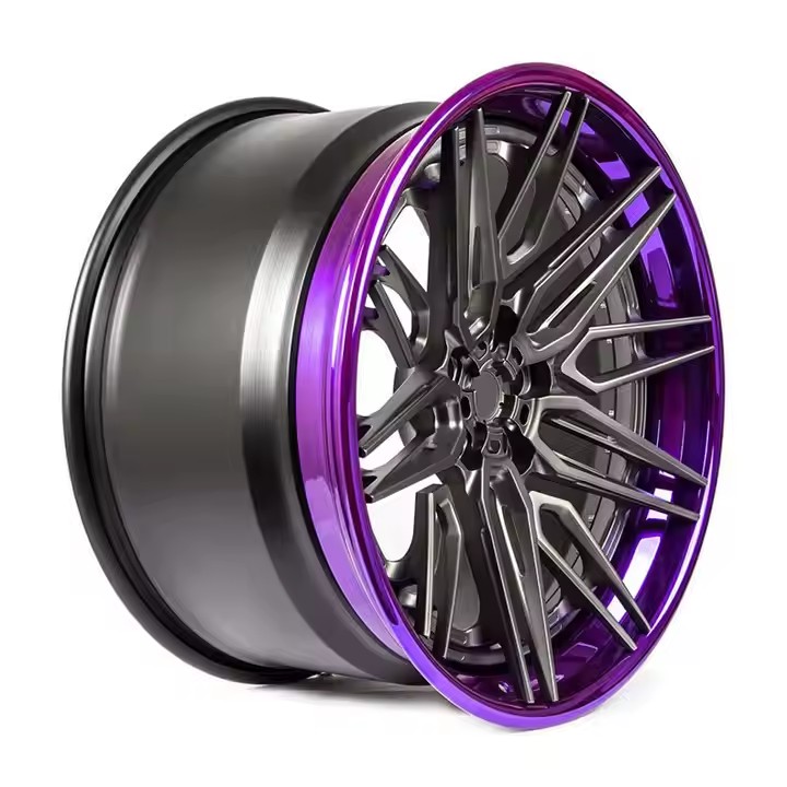 Grey Aluminum Alloy Wheel Rims For Car 18 19 20 21 22 23 24 Inch 5x120 Mesh Design 3 Piece Wheels Forged For Chevrolet Corvette