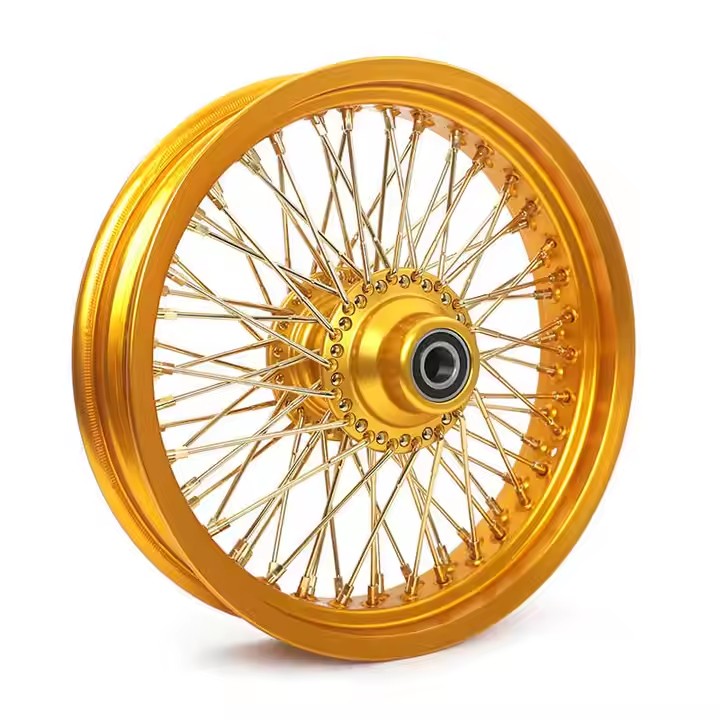 Steel Motorcycle Rims 16 18 19 20 21 Inch Single/Double Disc 40 48 60 80 Spokes Motorcycle Wheels For Harley