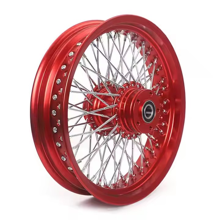 Front Rear Spokes wheels Motorcycle Rims 16 Inch 3 3.5 5.5 Fat Spoke 48 Black/Silver Spoke Motorcycle Wheels For Harley