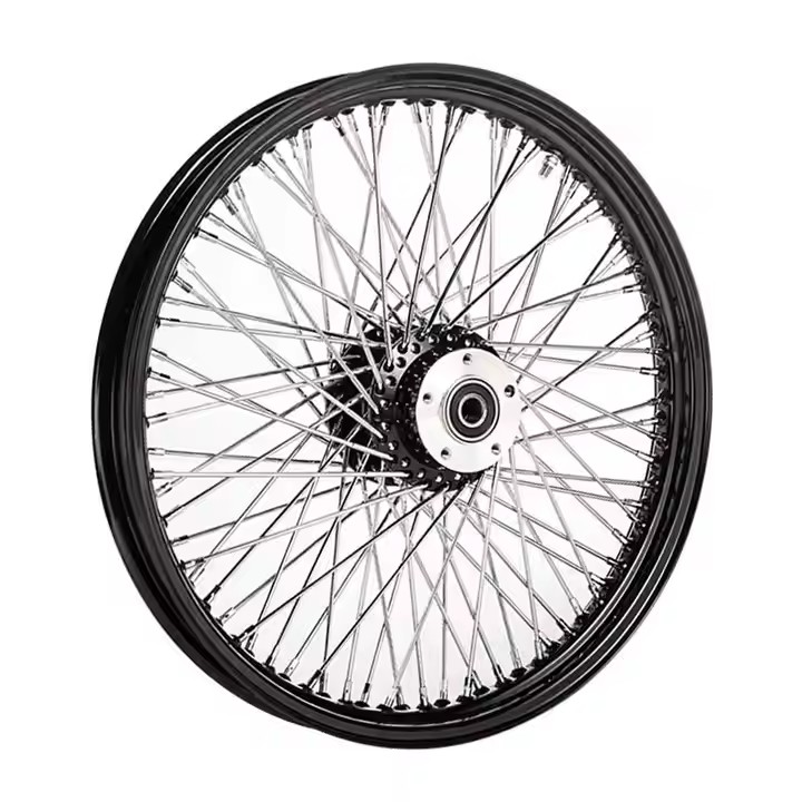 Motorcycle Wheels 20 21 23 nch Front Rear 2.15 3.5 5.5 Black Chrome Spokes 80 Spokes Motorcycle Rims For Harley