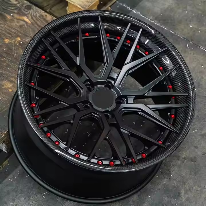 Car Rims 18 19 20 21 22 Inches Carbon Fiber Black Wheel Forged Wheels Passenger Car Wheels For Bmw 4 5 Panamera Tesla Model 3